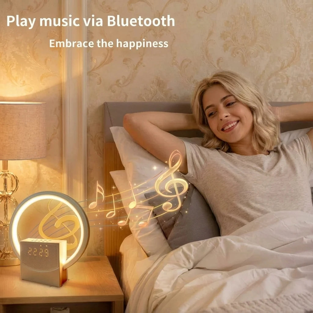 Sunrise Alarm Clock with Bluetooth Speaker, White Noise & Touch Night Light