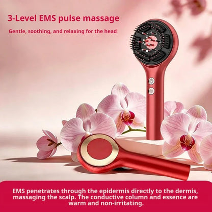 Electric Scalp Massager Comb – Red Light Hair Care Brush