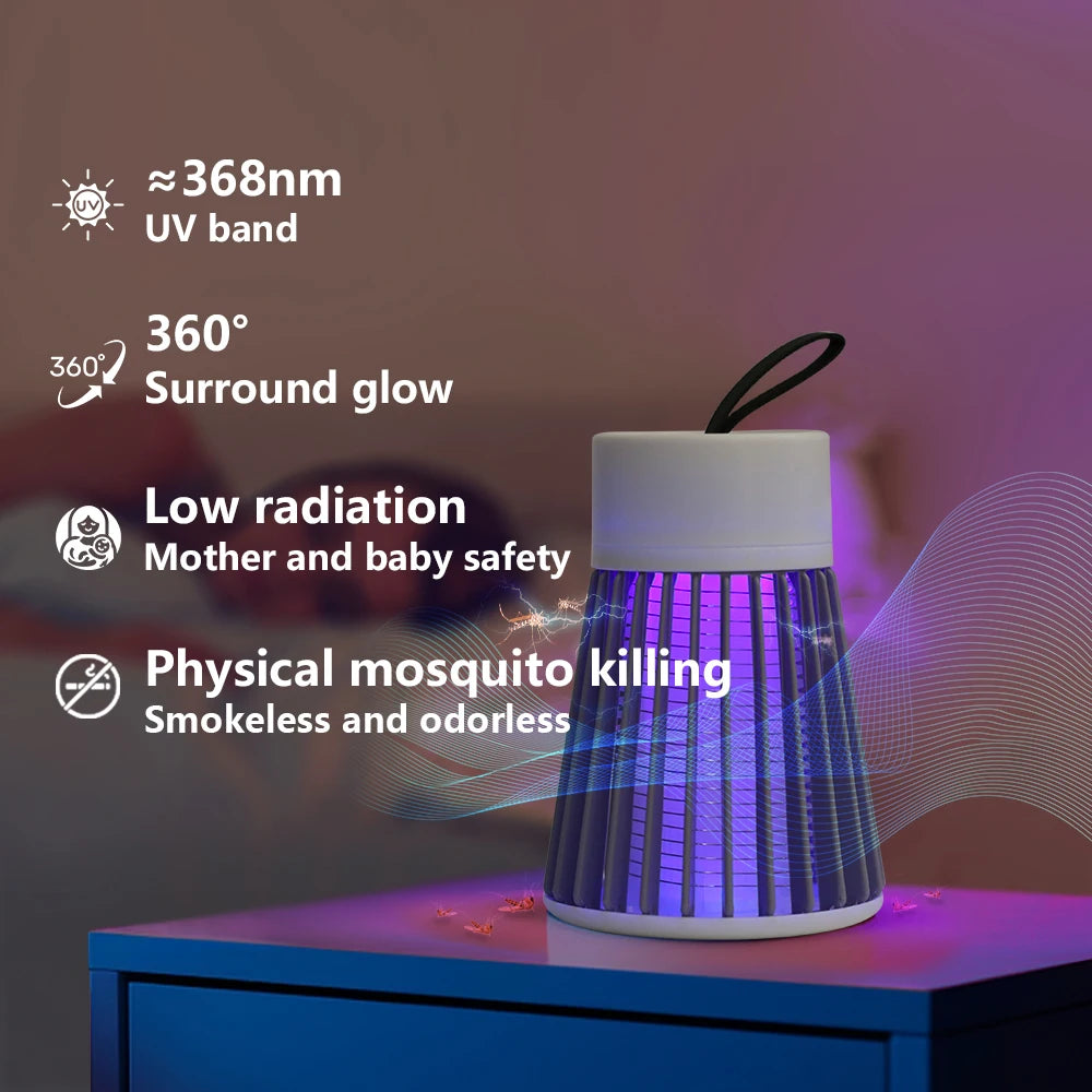 2-in-1 USB Mosquito Killer Lamp – LED Night Light & Insect Trap