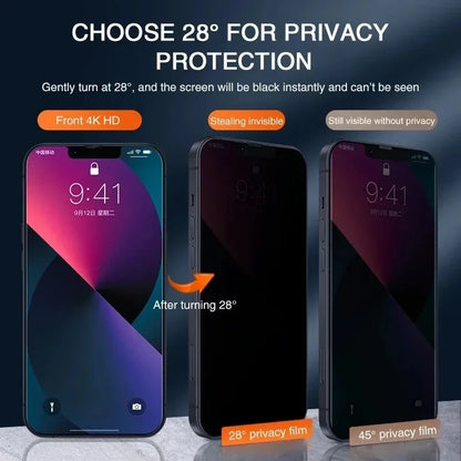 Privacy Screen Protector for iPhone – Tempered Glass (1–4 Pack)