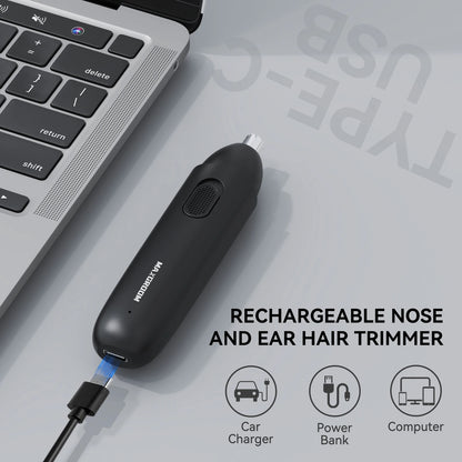 Rechargeable Nose Hair Trimmer with 360° Dual-Blade System