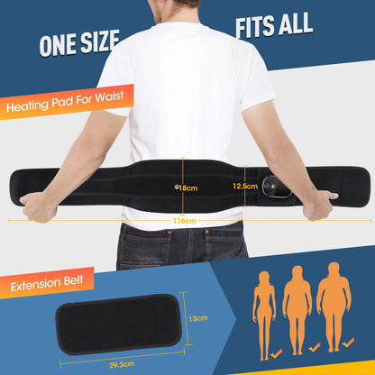 Electric Heating Waist Massager – Vibration Hot Compress Lumbar Support Belt