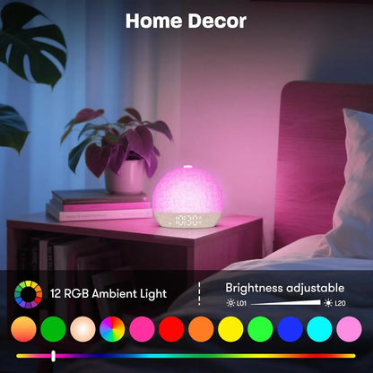 Sunrise Alarm Clock & White Noise Sleep Aid – RGB Wake Up Light