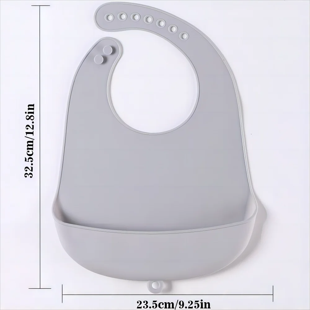 Silicone Baby Bib – Waterproof Food Catching Feeding Bib