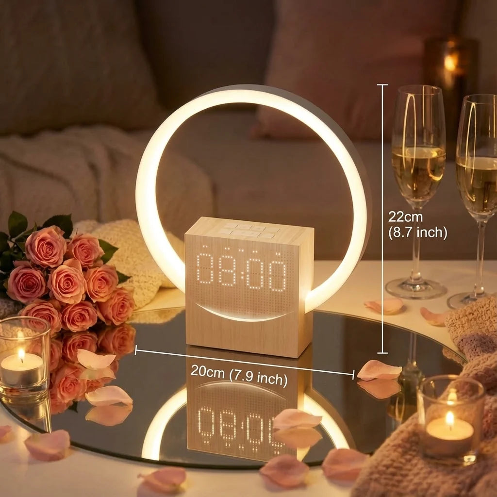 Sunrise Alarm Clock with Bluetooth Speaker, White Noise & Touch Night Light