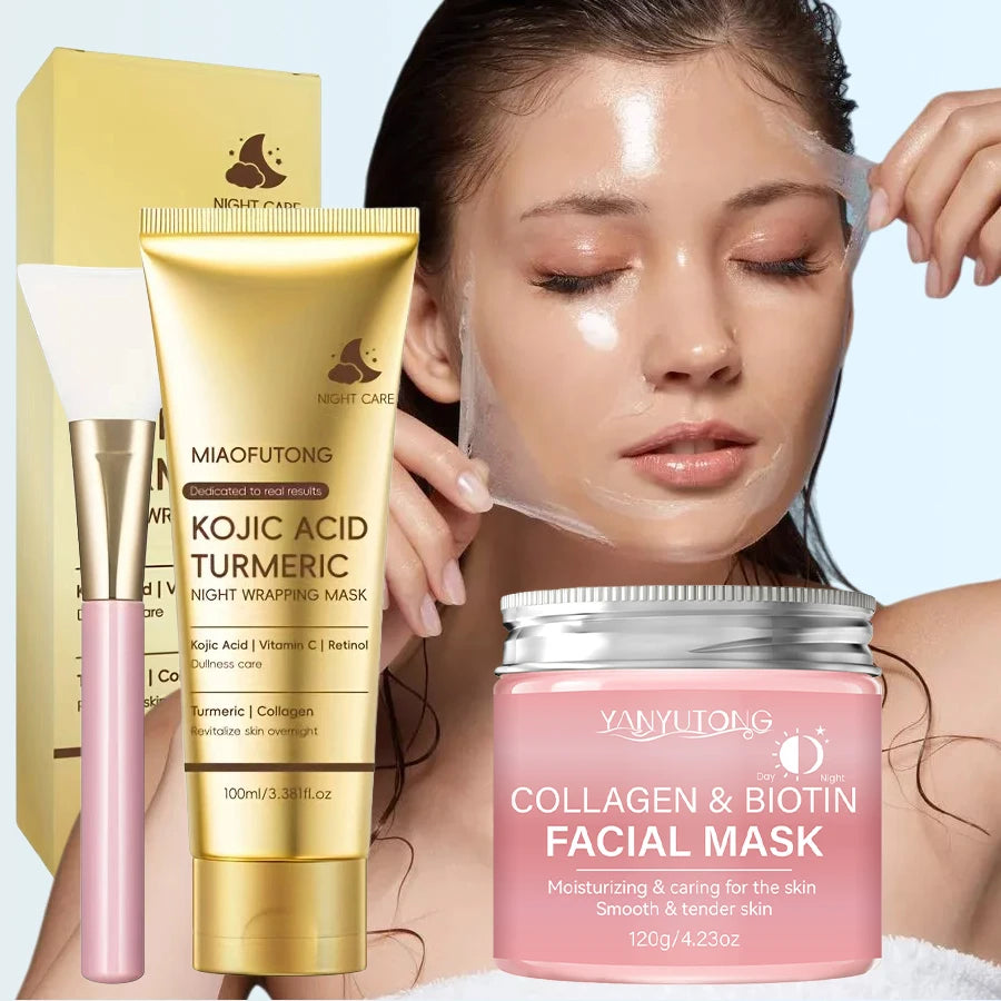 Collagen Overnight Peel Mask – Hydrating Facial Wrap Mask for Day & Night Care