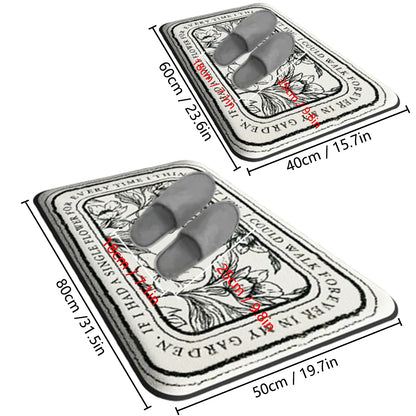 Thickened Flannel Bathroom Floor Mat – Soft Absorbent Non-Slip Bath Mat