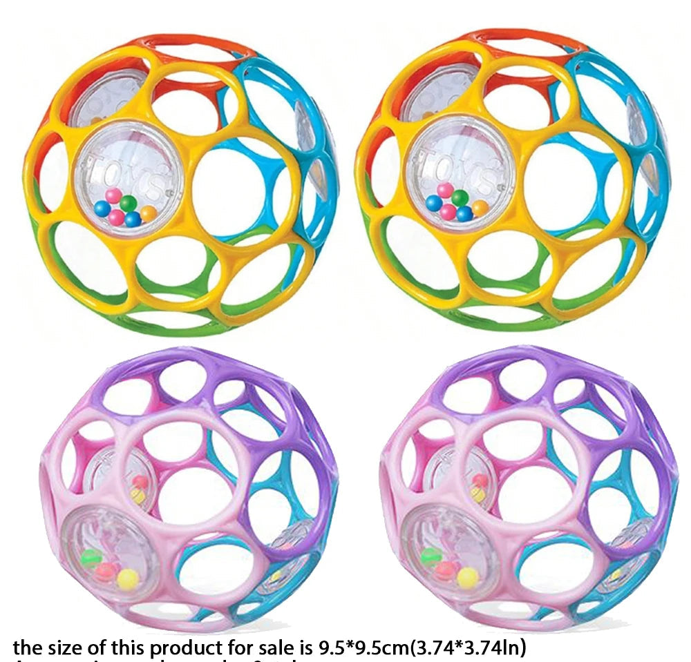 Baby Sensory Grasping Rattle Ball – Soft Bell & Textured Early Learning Toy