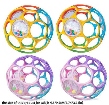 Baby Sensory Grasping Rattle Ball – Soft Bell & Textured Early Learning Toy