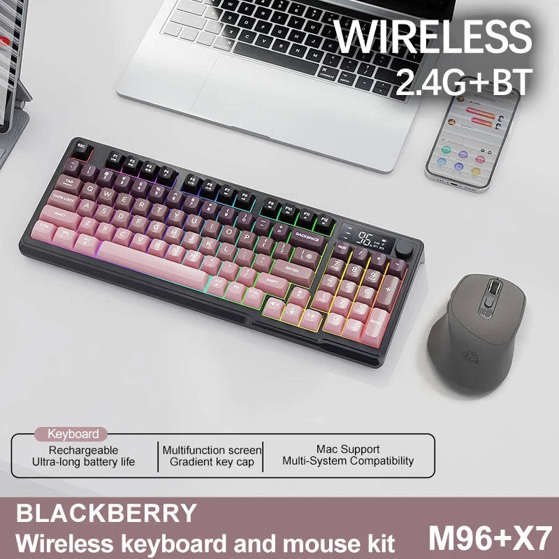 M96 Wireless Gaming Keyboard – Smart Screen Mechanical-Style Keyboard