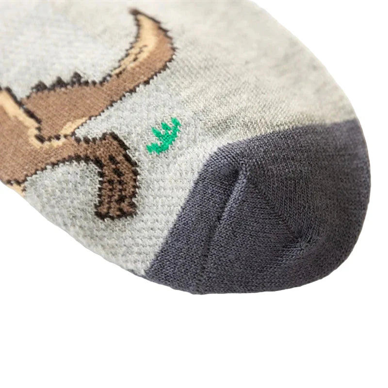 5 Pairs Boys' Dinosaur Socks – Soft & Breathable (4 sizes available)