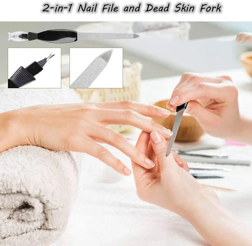 Professional Pedicure Tool Kit – 8, 15 or 23-Piece Stainless Steel Foot Care Set