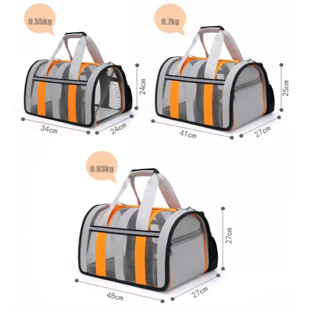 Soft-Sided Pet Carrier Bag – Portable Travel Carrier for Small Dogs & Cats