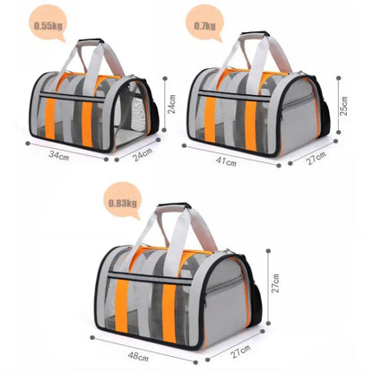 Soft-Sided Pet Carrier Bag – Portable Travel Carrier for Small Dogs & Cats