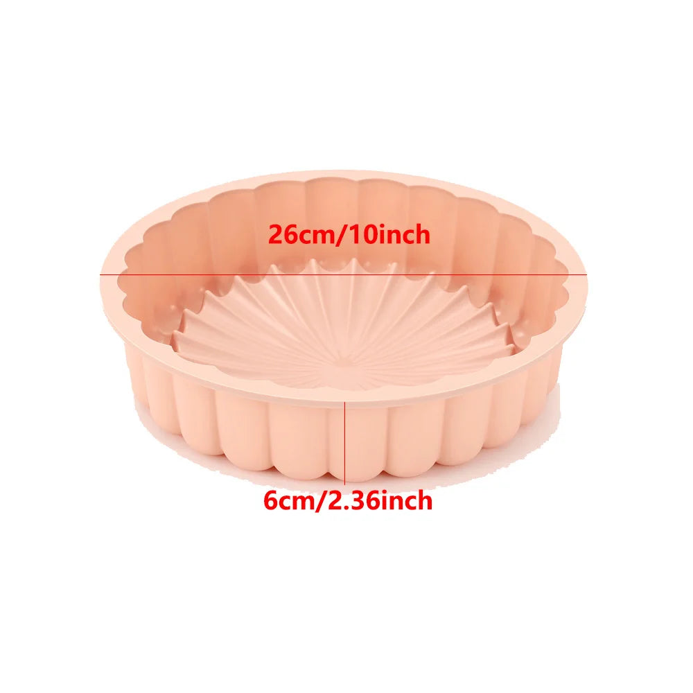Silicone Charlotte Cake Mould – Fluted Round Baking & Dessert Pan