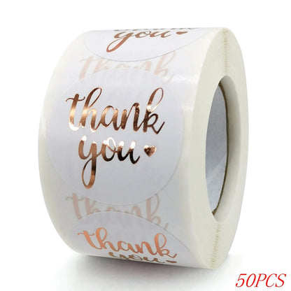 Thank You Stickers – Round Packaging & Gift Sealing Labels