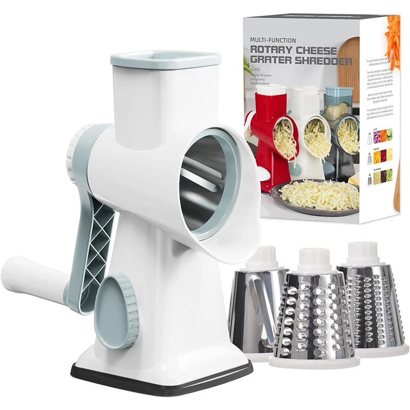 3-in-1 Manual Rotary Cheese Grater