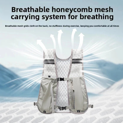 Lightweight Running Vest Backpack – Reflective Sports Chest Pack with Phone & Bottle Storage