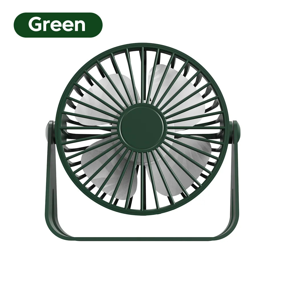Portable Mini USB Rechargeable Desk Fan – Quiet Personal Cooling Fan for Home & Office
