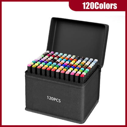 Dual Tip Alcohol Markers – Permanent Art & Illustration Marker Set (24–262 Colours)