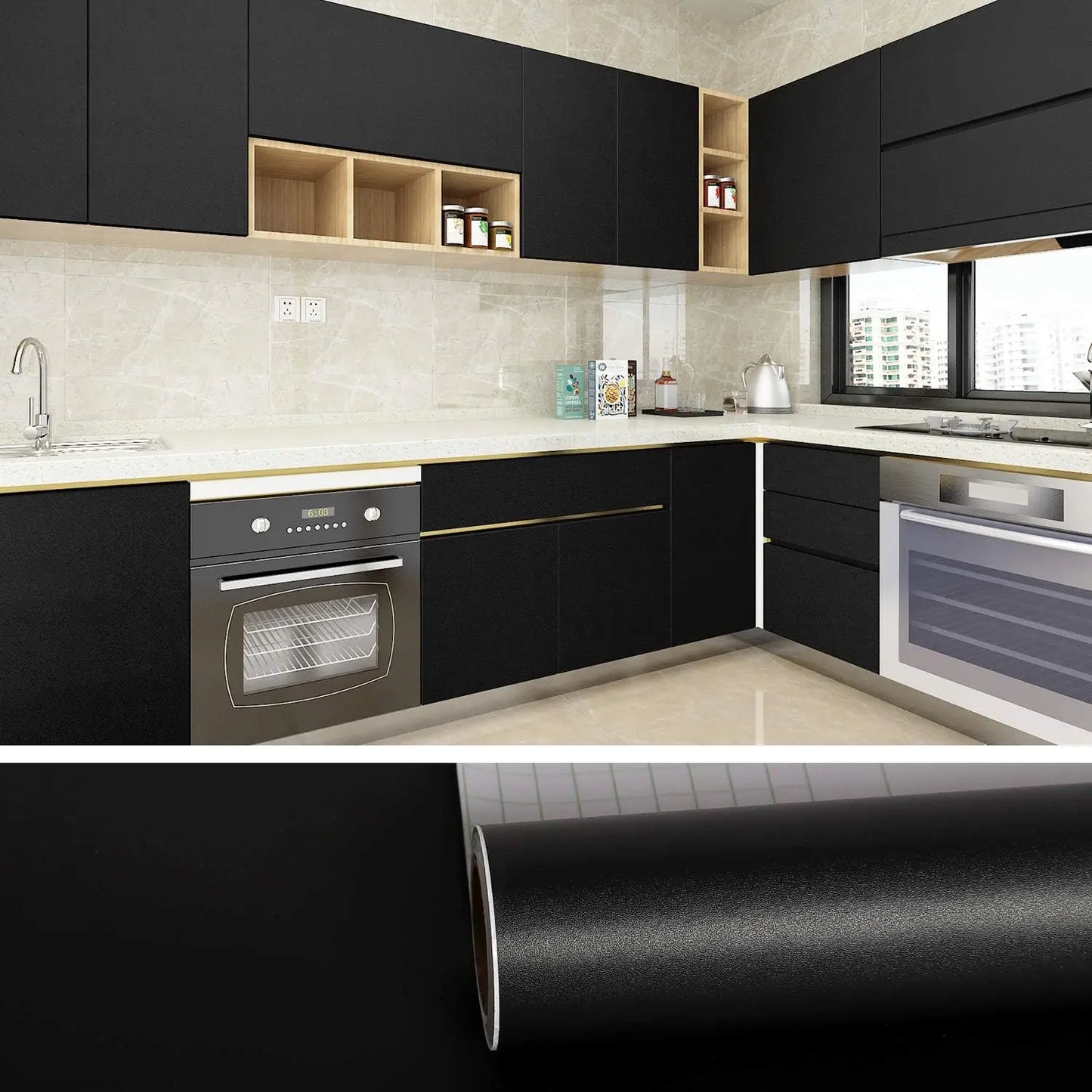 Waterproof Self-Adhesive Wallpaper (14 colours available)