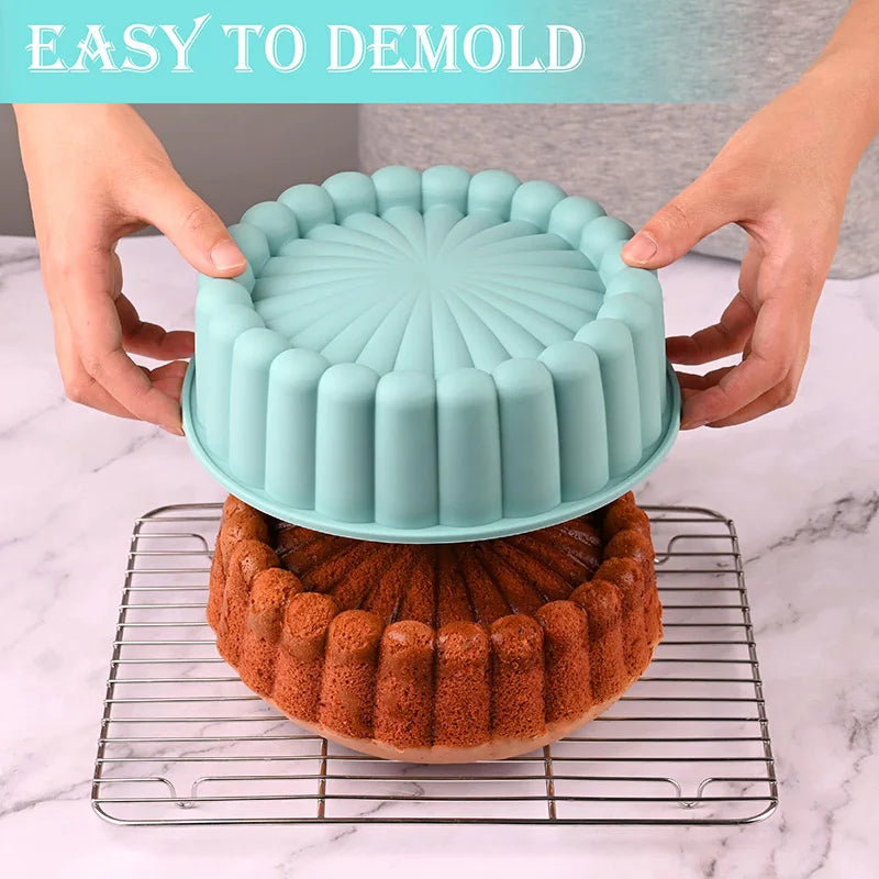 Silicone Charlotte Cake Mould – Fluted Round Baking & Dessert Pan