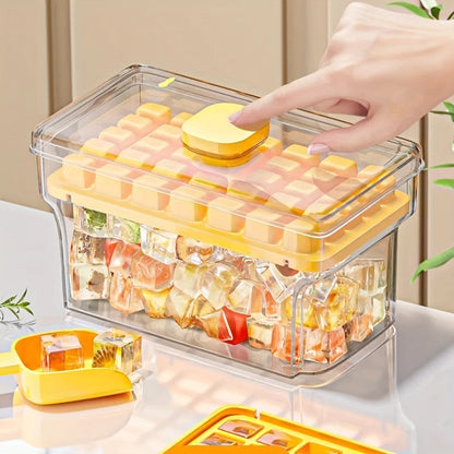 68-Cube Ice Cube Tray with Lid & Storage Bin – Easy Release Ice Maker
