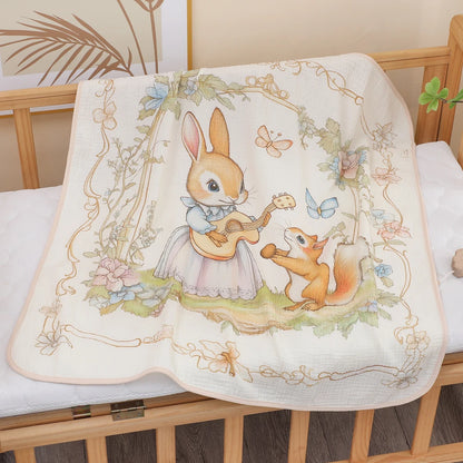 Pure Cotton Muslin Baby Bath Towel & Swaddle Blanket – Soft Newborn Gauze Wrap