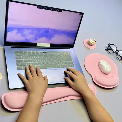 Ergonomic Keyboard Wrist Rest & Mouse Pad Set – 3-Piece Memory Foam Support Kit