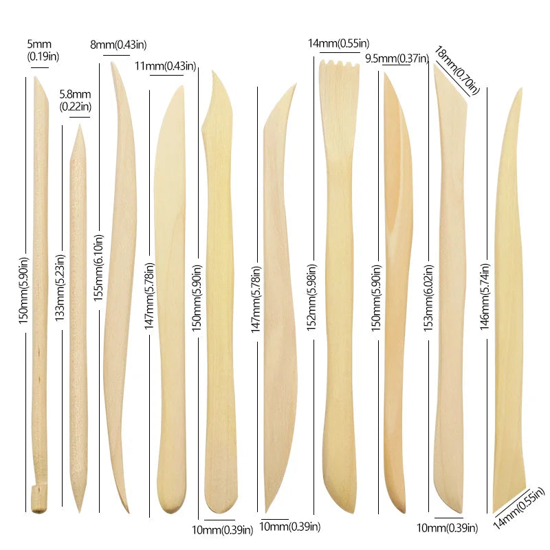 Clay Sculpting Tool Set (10 piece)
