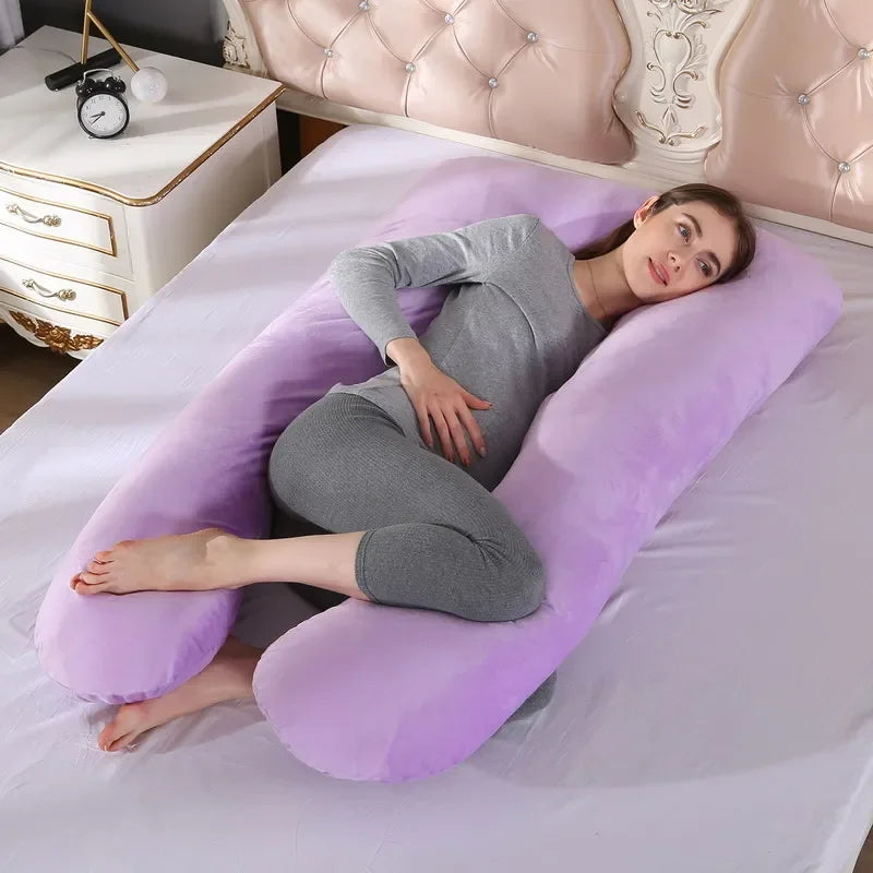 U-Shaped Pregnancy Pillow – Full Body Maternity Support Cushion (120 x 70cm)