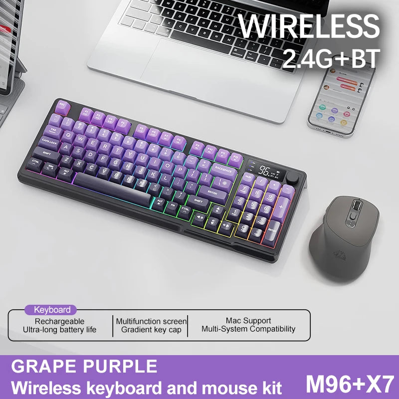M96 Wireless Gaming Keyboard – Smart Screen Mechanical-Style Keyboard