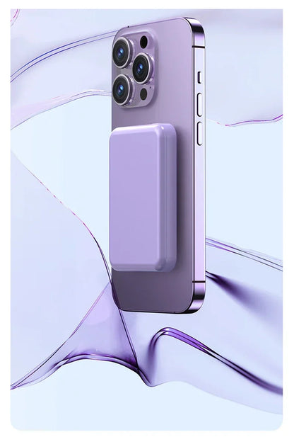 High Capacity 5000mAh Magnetic Power Bank with MagSafe Wireless Charging