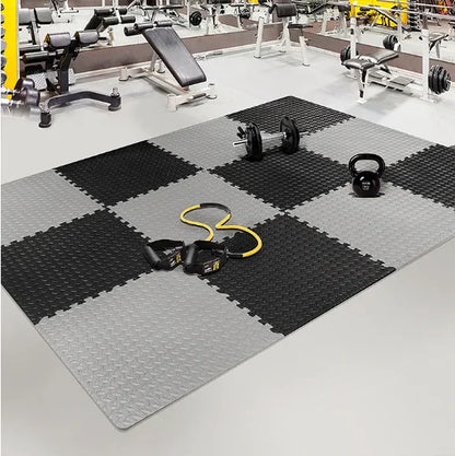 16-Piece EVA Interlocking Gym Floor Mats – 30 × 30cm Non-Slip Exercise & Equipment Protection Tiles