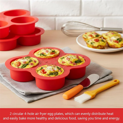4-Cup Silicone Air Fryer Egg Bite Mould – Non-Stick Muffin & Mini Baking Pan