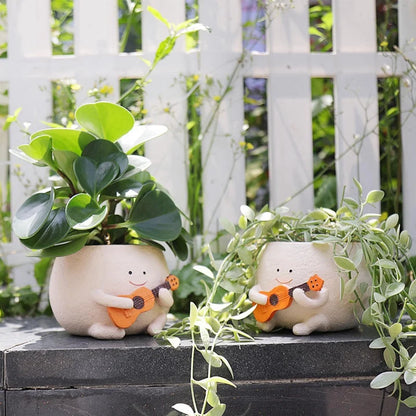Smiley Face Guitar Planter