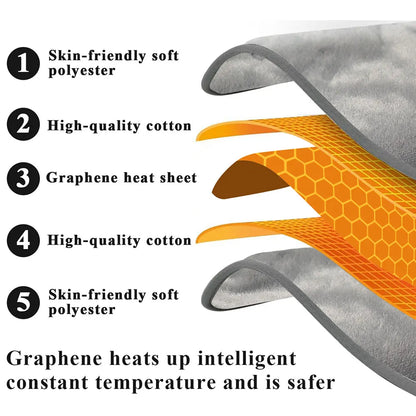 USB Heated Hand Warmer & Lap Blanket – Soft Velvet Electric Heating Shawl for Home & Office