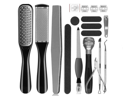 Professional Pedicure Tool Kit – 8, 15 or 23-Piece Stainless Steel Foot Care Set