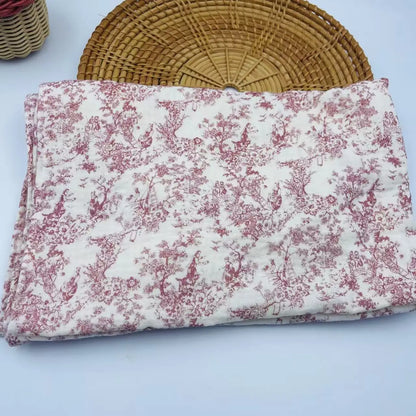 Floral Cotton Muslin Swaddle Blanket – Baby Wrap, Pram Cover & Receiving Blanket