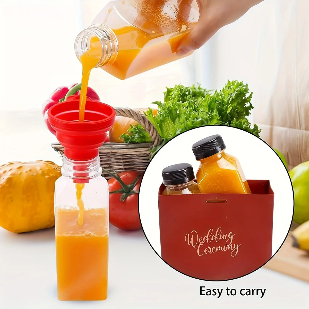10-Pack Clear Plastic Juice Bottles with Caps – 60ml, 120ml & 150ml