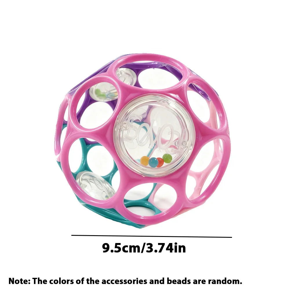 Baby Sensory Grasping Rattle Ball – Soft Bell & Textured Early Learning Toy