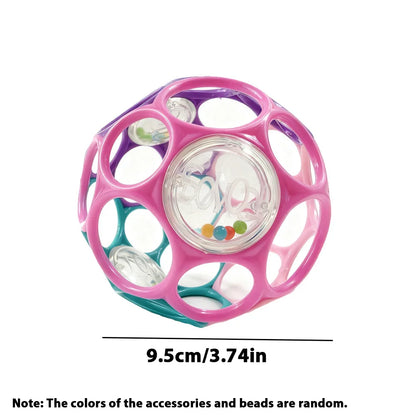 Baby Sensory Grasping Rattle Ball – Soft Bell & Textured Early Learning Toy