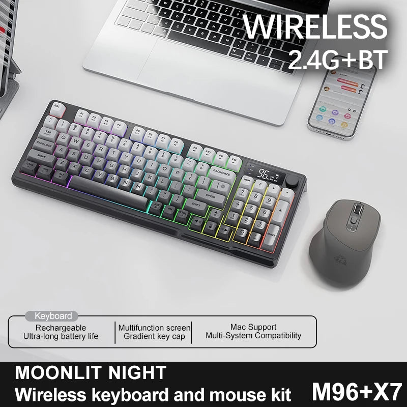 M96 Wireless Gaming Keyboard – Smart Screen Mechanical-Style Keyboard