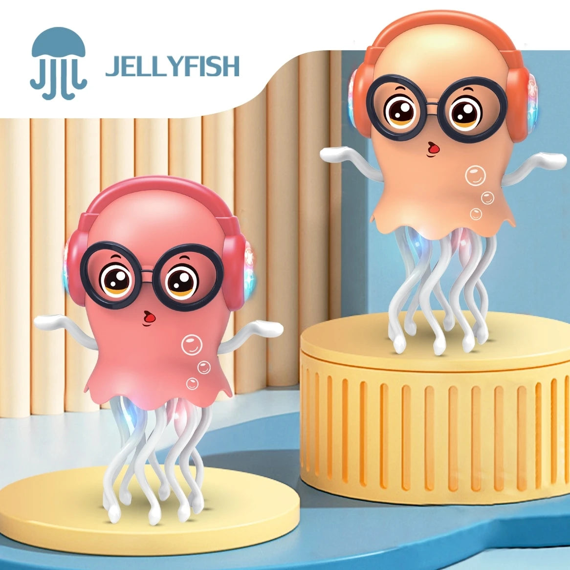 Dancing Jellyfish Crawling Toy – Musical LED Interactive Baby Toy
