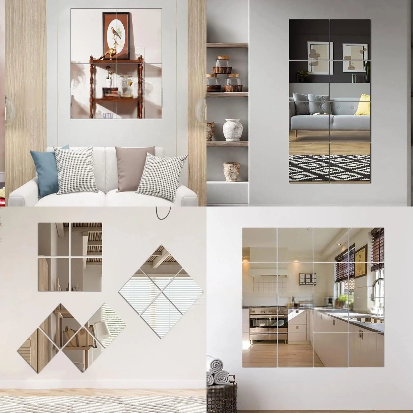 Peel & Stick Mirror Wall Tiles (10pcs)