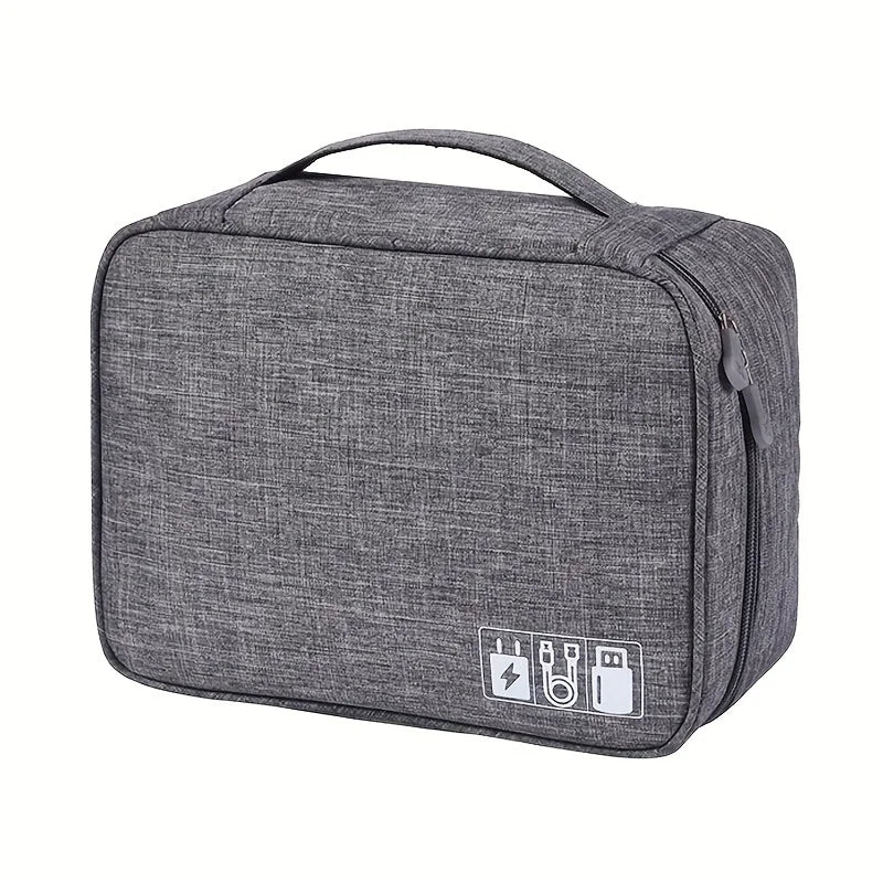3-Layer Electronics Travel Organiser Bag – Waterproof Cable & Gadget Storage Case