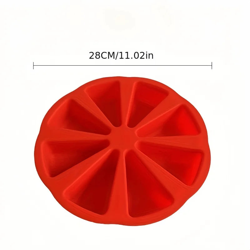8-Cavity Silicone Triangle Cake Mould – 28cm Baking Tray