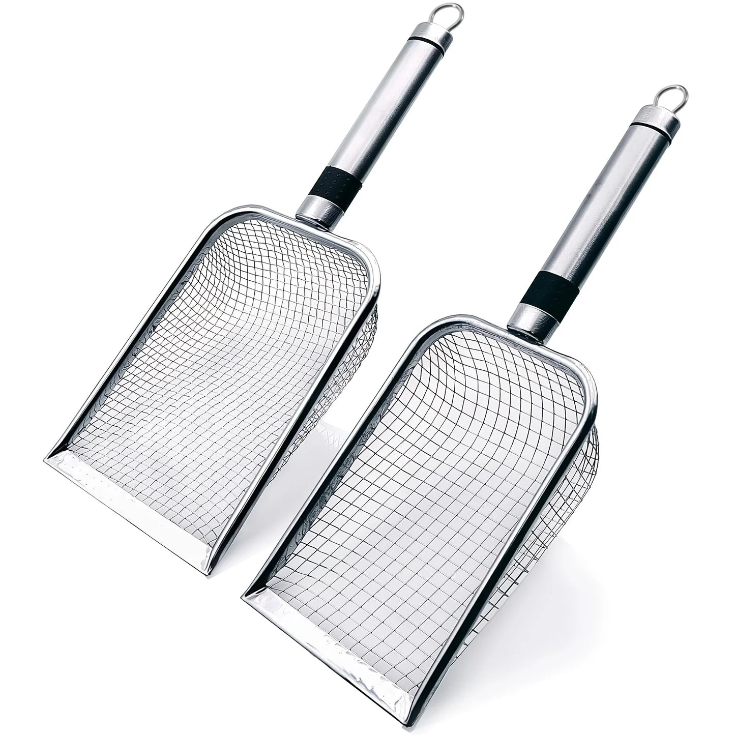 2-Piece Stainless Steel Garden Soil Sifter Set – Fine & Coarse Mesh Screens
