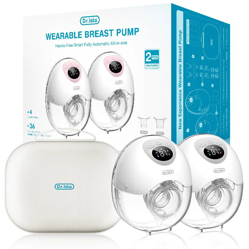 Wearable Hands-Free Electric Breast Pump – Rechargeable Double Breast Pump with 4 Modes & 36 Suction Levels