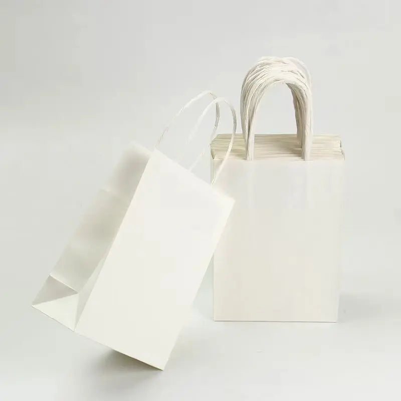 Kraft Paper Shopping Bags with Handles – Brown, White & Black Gift Bags (Small, Medium & Large)